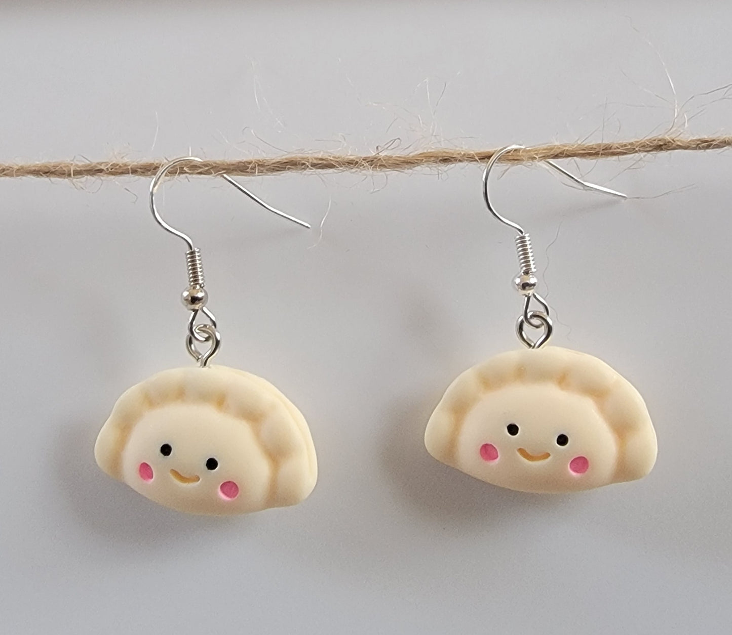 Resin Dumpling Drop Earrings Hypoallergenic Ear Wires Novelty