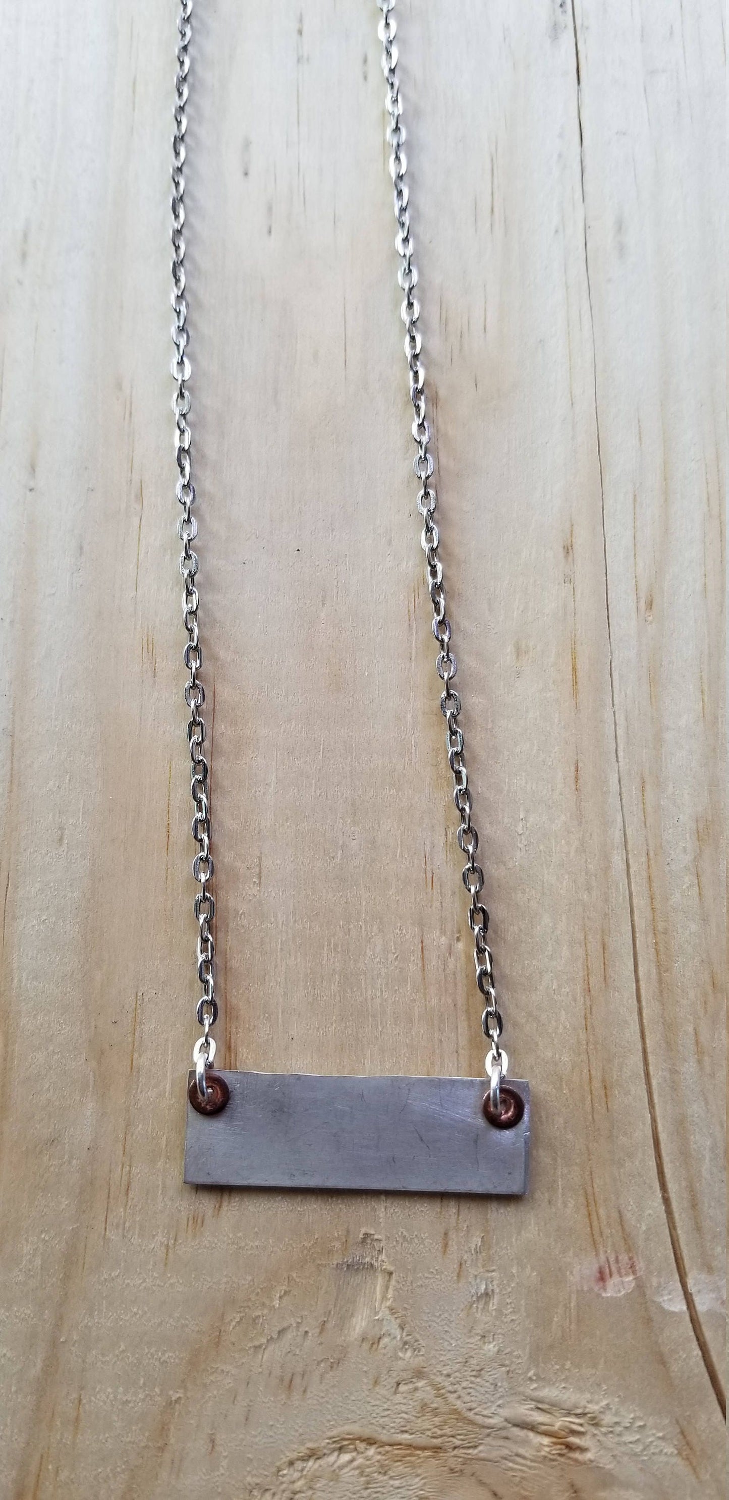 Argentium Silver Copper Soldered "Buttes" Chain & Pendant 19 Inches Landscape Series