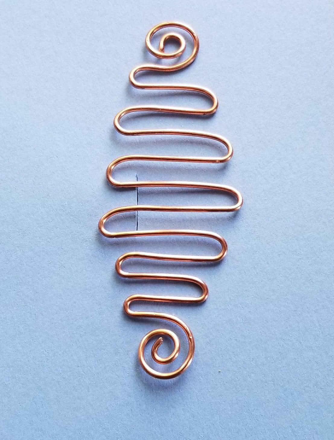 Copper Wire Twisted Bookmark Place Holder Paperclip Squiggle 16 Gauge