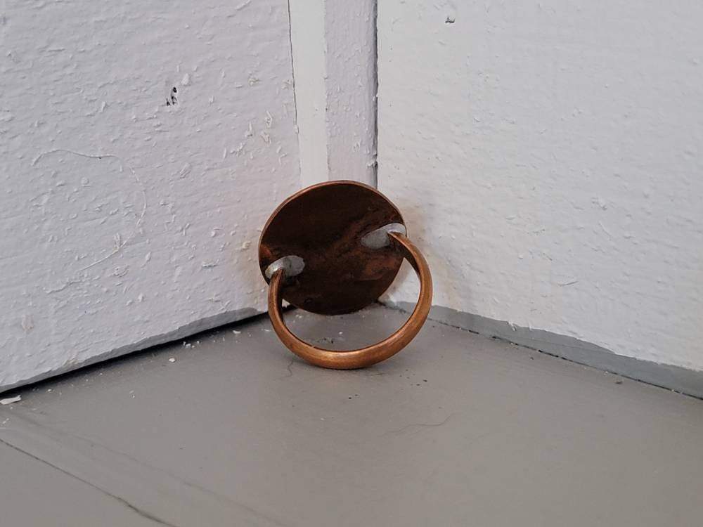 Recycled Flattened Souvenir Penny Ring Copper Band Hand Fabricated Women's Size 7.75 from Johnny Morris' Wonders of Wildlife in Missouri