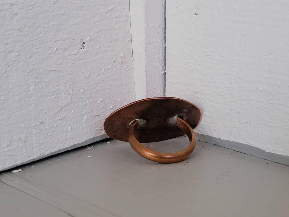 Recycled Flattened Souvenir Penny Ring Copper Band Hand Fabricated Women's Size 7.25 from Sea World Dolphins