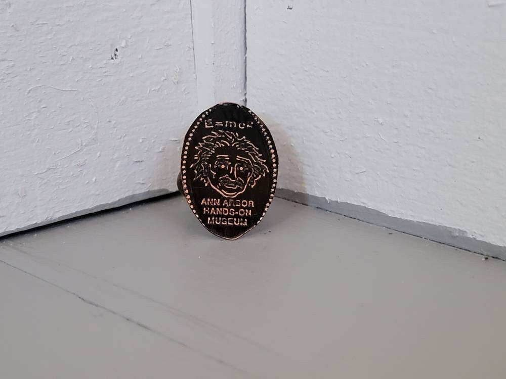 Recycled Flattened Souvenir Penny Ring Copper Band Hand Fabricated Women's Size 5.75 Ann Arbor Hands On Museum