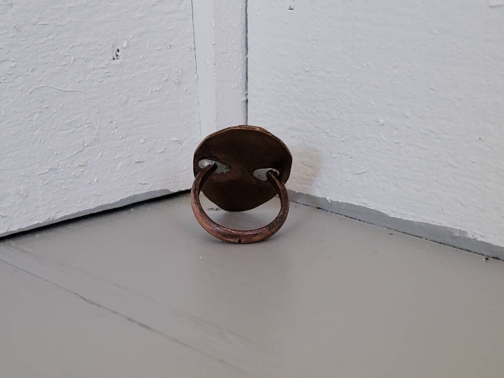 Recycled Flattened Souvenir Penny Ring Copper Band Hand Fabricated Women's Size 5.75 Ann Arbor Hands On Museum