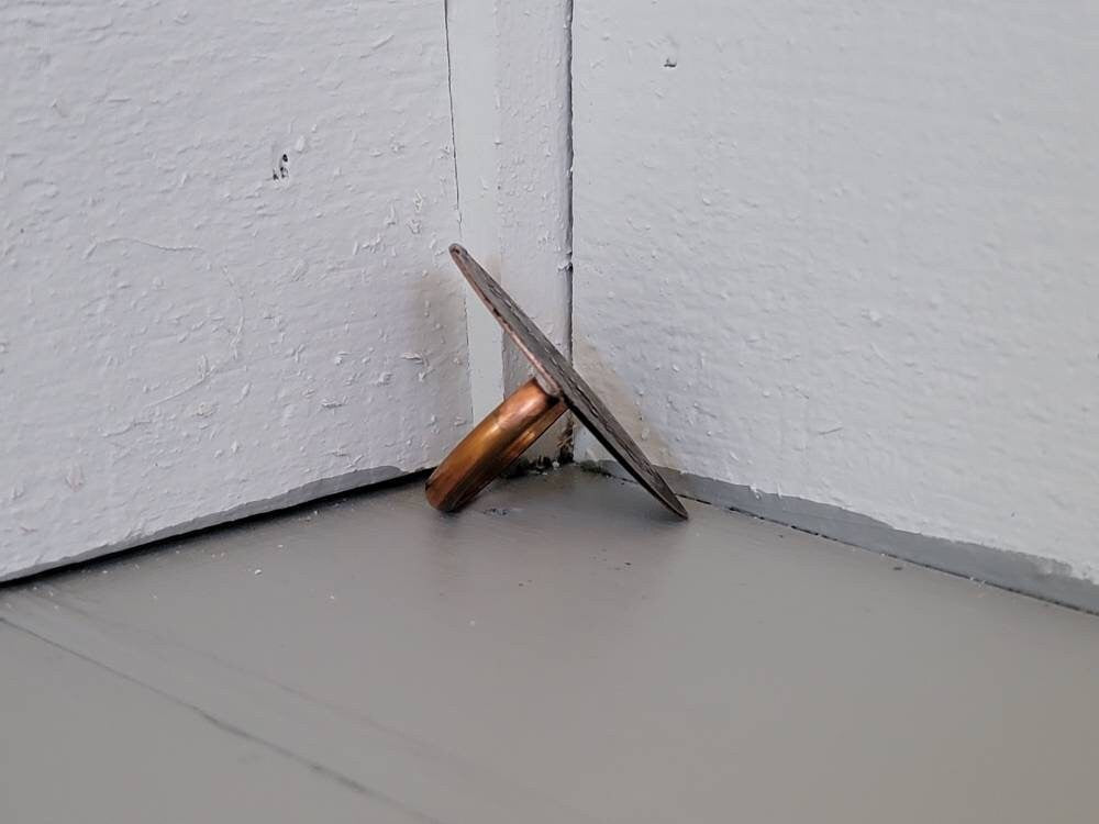 Recycled Flattened Souvenir Penny Ring Copper Band Hand Fabricated Women's Size 6.25 Oakland Zoo Giraffe