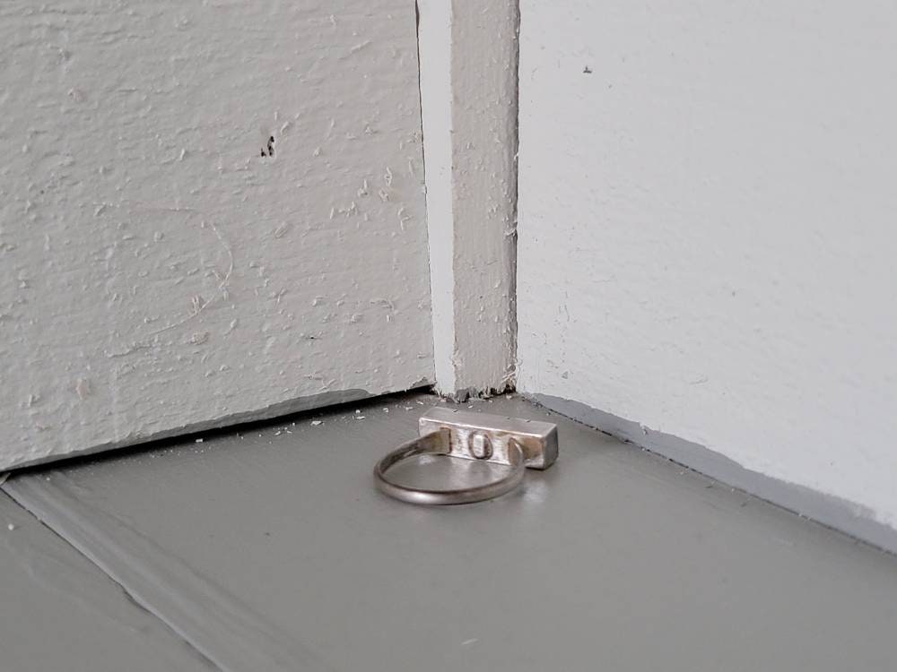 Sterling Silver Repurposed Bar Cufflink and Bracelet Ring Size 4.5 Steampunk Recycled Mid Century Modern