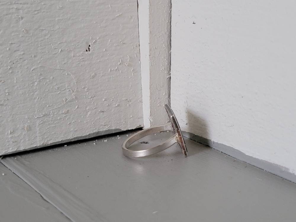 Sterling Silver Repurposed Earring and Bracelet Ring Size 7.75 Steampunk Recycled Celtic Knot