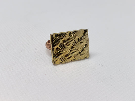 Recycled Copper Steampunk Cuff Link Ring Hand Fabricated Women's Size 6.5