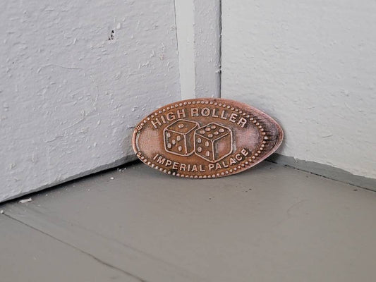 Recycled Flattened Souvenir Penny Ring Copper Band Hand Fabricated Women's Size 4.5 from Imperial Palace in Las Vegas