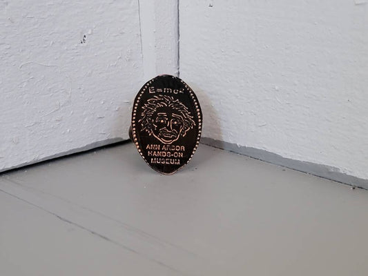 Recycled Flattened Souvenir Penny Ring Copper Band Hand Fabricated Women's Size 5.75 Ann Arbor Hands On Museum